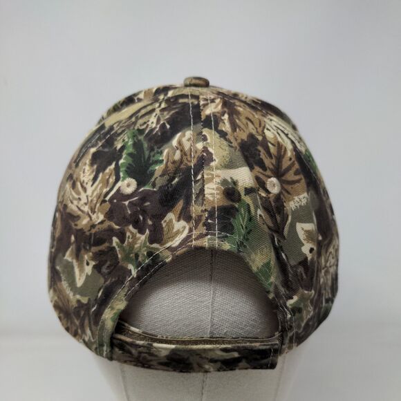 Manatee Fish Camp Strapback Hat Camouflage OSFM Adjustable Embroidered Otto - Picture 5 of 8